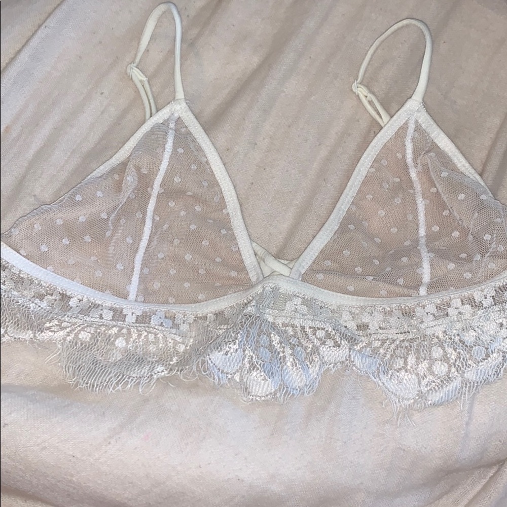 white lace bralette